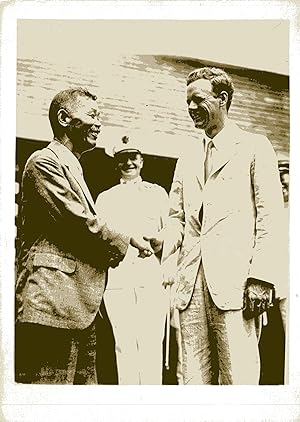 "Colonel LINDBERGH & Mr WAKATSUKY à TOKYO 1927" Photo de presse originale G. DEVRED Agence ROL Pa...