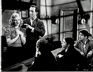 A VINTAGE CONTINUITY LAYOUT PHOTOGRAPH depicting BASIL RATHBONE instructing GINGER ROGERS at his ...