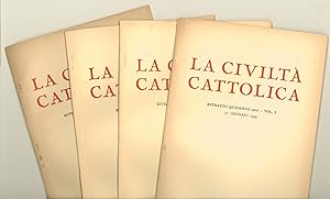 Articles on Art & Aesthetics by Virgilio Fagone from "La Civilta Cattolica", Offprints from 4 Iss...