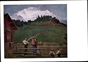 Künstler Ansichtskarte / Postkarte Thoma, Hans, Abend in der Schweiz