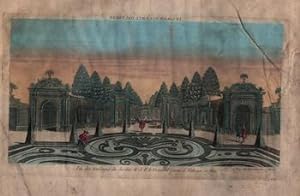 Vue des treillages du Jardin de S E le General Comte d?Althann en face.Original 18th Century vue ...