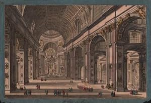 [Interview of St. Peter?s Bascilia in Rome].Original 18th Century vue optique.