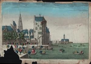 51e. l Embouchure de l Escaut et la Poissonnerie d Anvers.Original 18th Century vue optique.