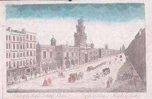 A View of the Royal Exchange, London/Vue de la Bourse Royale  a  Londres.Original 18th Century vu...