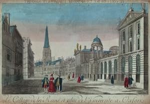 115e. Le Collége de la Reine et celui de l?Université à Oxford.Original 18th Century vue optique.
