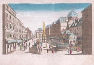 Vue et Perspective de la Trinité a Vienne.Original 18th Century vue optique.
