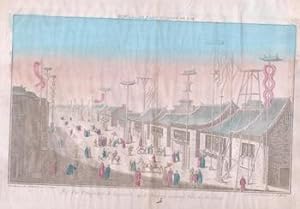 81. Vue Perspective de la grande rue de Nanquin ancienne Ville de la Chine.Original 18th Century ...