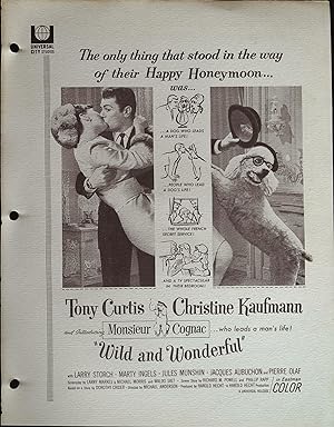 Wild and Wonderful Campaign Sheet 1964 David Hemmings, Joan Newell