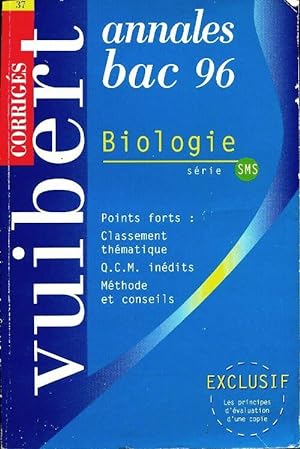 Biologie s rie SMS corrig s 1996 - Collectif