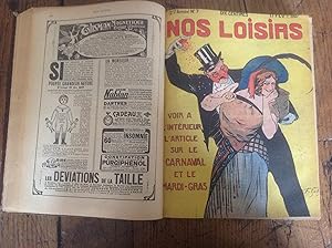 Nos Loisirs - Le Journal - revue de la famille Année complète 1907 en deux volumes reliés