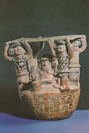Labourers Lifting Wood Santa Culture Peru Antique Vase Postcard