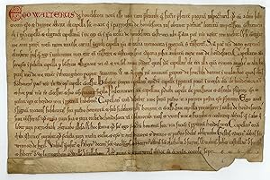 Vellum document. "Fundatio capellanie etc. an[no] 1209".