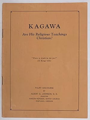 Kagawa: are his religious teachings Christian