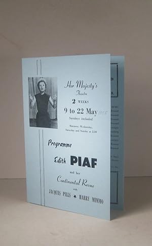 Programme Edith Piaf and her Continental Revue. Her Majesty's Theatre. Montreal. 9 - 22 May 1955