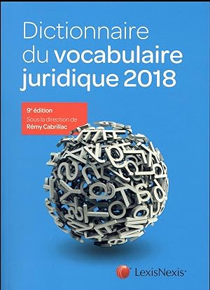 dictionnaire du vocabulaire juridique (édition 2018)