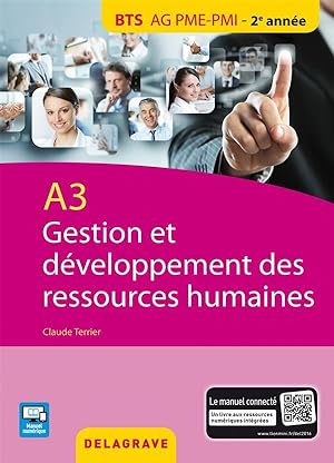 A3 gestion et développement des ressources humaines ; BTS AG PME-PMI 2ème année ; pochette de l'é...