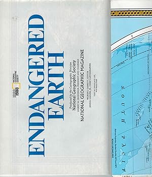 National Geographic Society Endangered Earth Map 1988