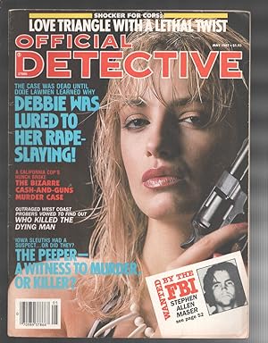 Official Detective-5/1987-RGH-Spicy-Gun Moll cover-Terror-crime-Wanted By The FBI-VG/FN