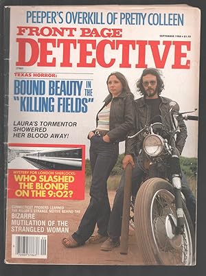 Front Page Detective 9/1988-Motorcycle gangster cover-Miami's one man crime wave.-Mutilation-VG-