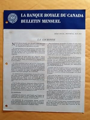 La Couronne: Bulletin mensuel, mai 1953
