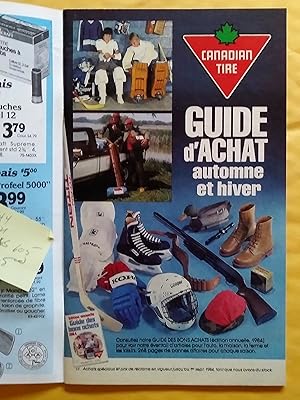 Canadian Tire. Catalogue. Guide d'achat automne et hiver 1984