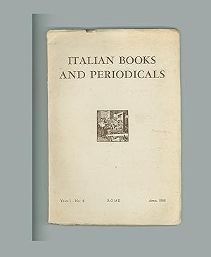 Italian Books and Periodicals Vol. 1, No. 4, April 1958, Published by the Council of Ministers Co...