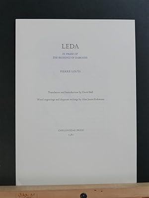 Leda or In Praise of the Blessings of Darkness (Promotional prospectus only)