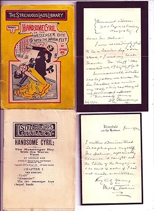 ARCHIVE OF TWO AUTOGRAPH LETTERS SIGNED (ALSs) with Fine Content to Frank Holme with Material fro...