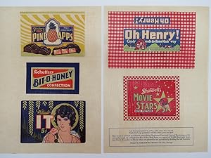 PAIR OF VINTAGE CHOCOLATE CANDY BAR COLOR PRINT