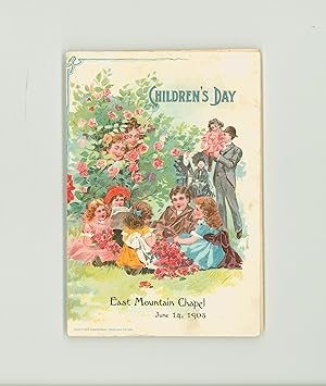 1903 Children's Day Program, East Mountain Chapel, North Adams Massachusetts, Folded Program, cit...