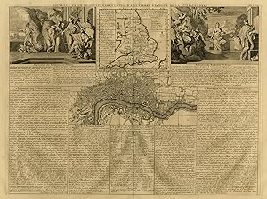 Antique Print-ELEPHANT-CIVIL GOVERNMENT-CITY-LONDON-ENGLAND-Chatelain-1732