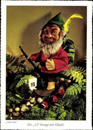 8 alte Ansichtskarte / Postkarte Serie Zwerge im Wald, Pucki-Lucki