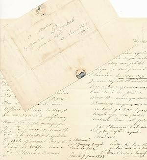 Fabien Van RISAMBURGH 2 lettres autographes signées 1839 meilleur tableau