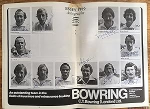 Stuart Turner Benefit Year 1979 - Signed by the entire Essex team