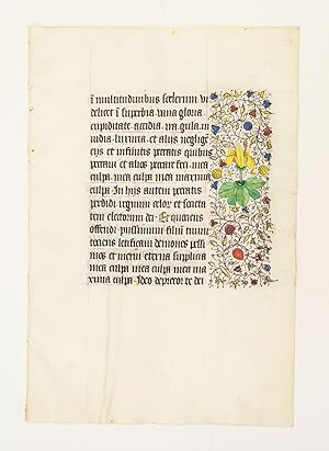 FROM A LARGE BOOK OF HOURS, WITH TEXT IN LATIN