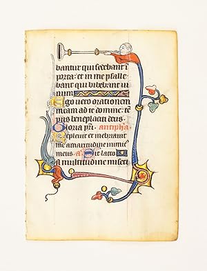 FROM A SMALL PSALTER-HOURS IN LATIN, WITH IMMENSELY CHARMING MARGINALIA