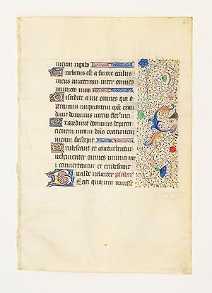 FROM A LARGE BOOK OF HOURS, WITH TEXT IN LATIN