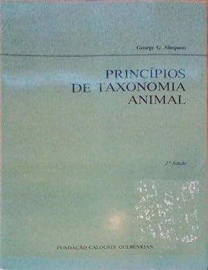 PRINCÍPIOS DE TAXONOMIA ANIMAL.