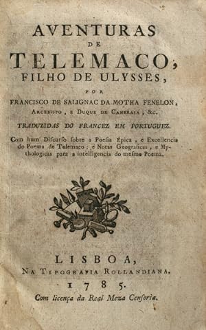 AVENTURAS DE TELEMACO, FILHO DE ULYSSES, [1785]