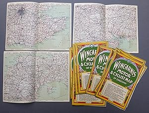 Wincarnis Motor & Cyclist Map of England in 16 Sections ( All 16 Sections Present )
