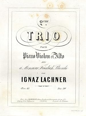 2eme TRIO POUR PIANO, VIOLON ET ALTO. Oeuvre 45.