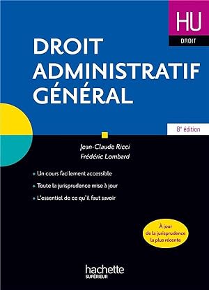 HU DROIT : droit administratif général (8e édition)
