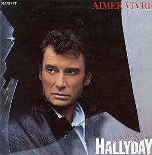 "Johnny HALLYDAY / AIMER VIVRE" Cartoline promo originale (1985)