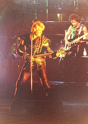 "Johnny HALLYDAY " Photo cartonnée 1982