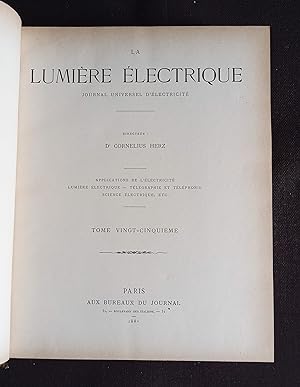 La lumière électrique - T.25 1887