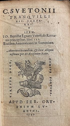 C. Suetonii Tranquilli XII caesares. Ausonius poeta De XII Caesaribus per Suetonium Tranquillum s...