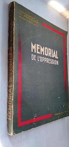 Memorial de l'Oppression, Région Rhône-Alpes - Fascicule No. 1