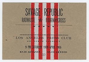 Letterpress Card for a 1986 Show at the Los Angeles Press Club