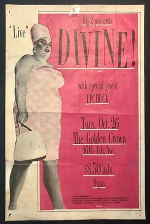 Original Large-Format Poster for DIVINE Live! with Special Guest Upchuck, Seattle 1982