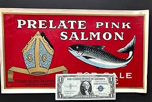 Original Window Sign for Prelate Pink Salmon Packed by the Fidalgo Island Packing Co. of Anacorte...
